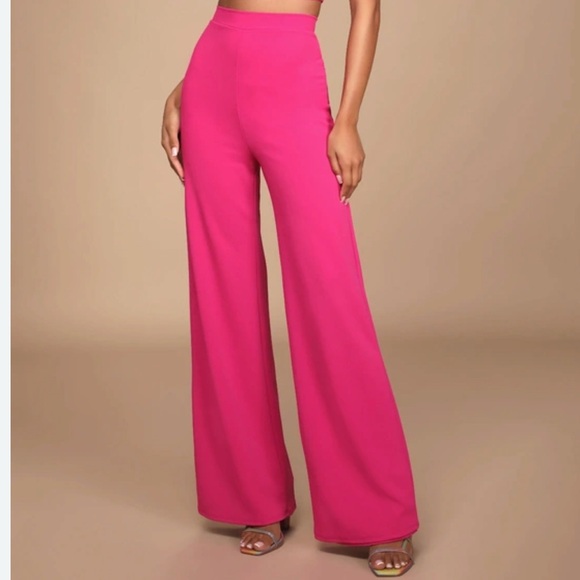 Lulus hot pink pants small. Fully lined. - Picture 2 of 7